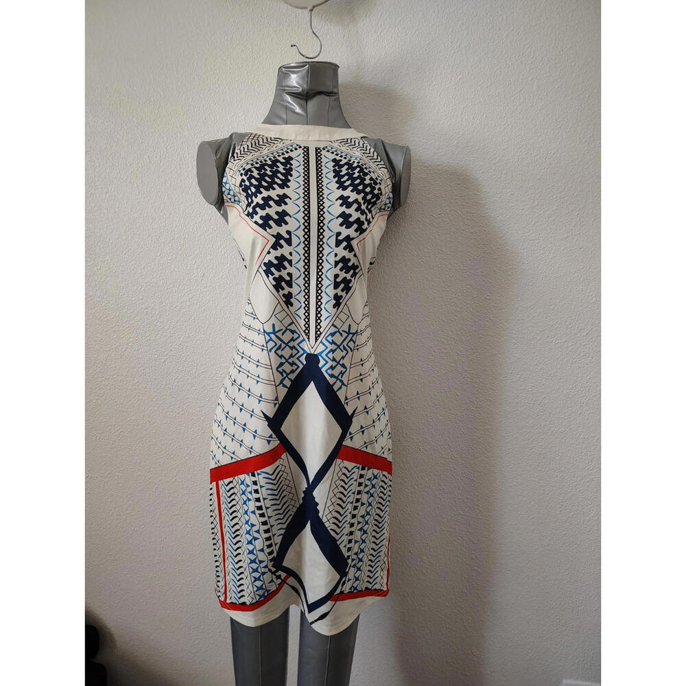 NWT Fashion mia Sleeveless  Geometric Print Dress Spring